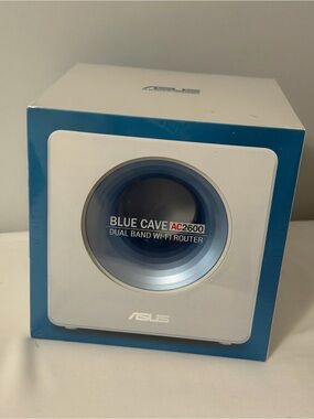 ASUS Blue Cave Dual-Band WiFi Router - White with Blue Accent